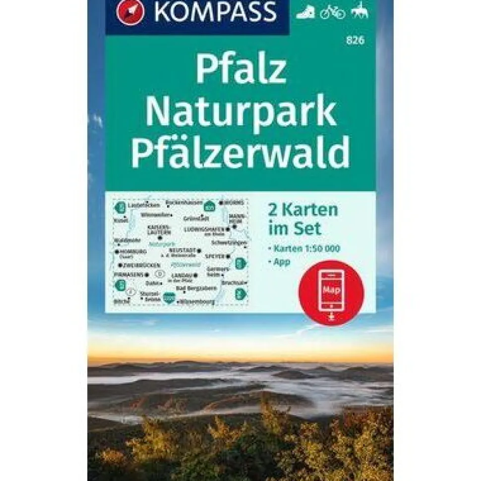 Kompass Wandelkaart 826 Pfalz, Naturpark Pfälzerwald