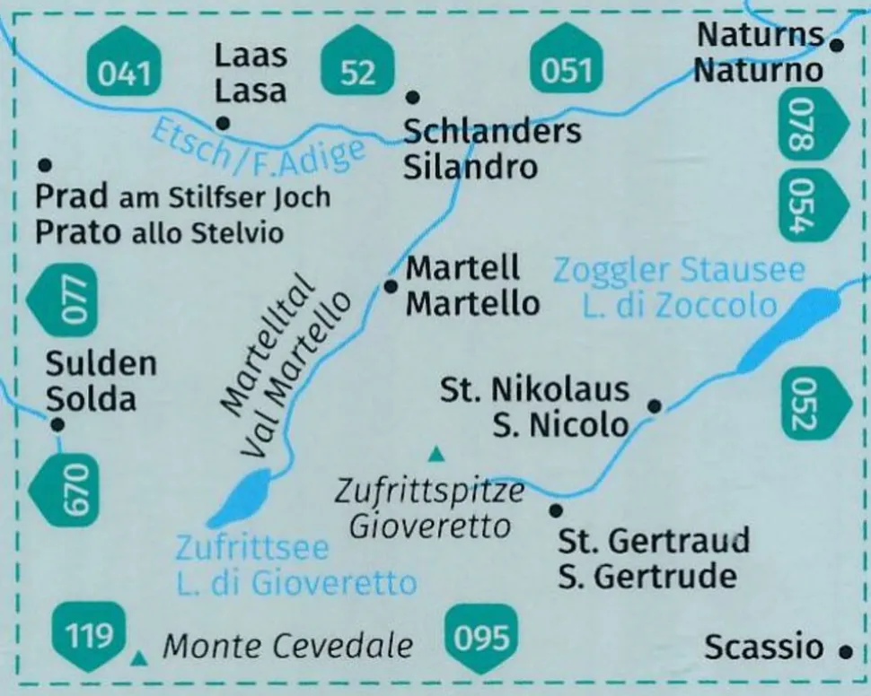 Kompass Wandelkaart 069 Schlanders - Martelltal