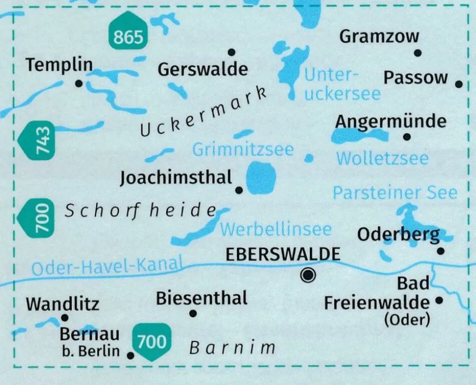 Kompass Wandelkaart 744 Schorfheide - Uckermark