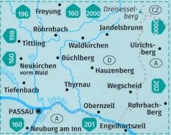 Kompass Wandelkaart 197 Südlicher Bayerischer Wald