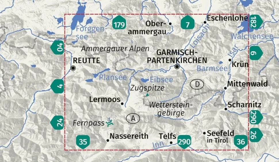 Kompass Wandelkaart 5 Wettersteingebirge