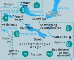 Kompass Wandelkaart 018 Wolfgangsee, Fuschisee