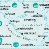 Kompass Wandelkaart 166 Würzburg, Maindreieck
