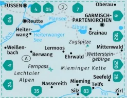 Kompass Wandelkaart 25 Zugspitze, Mieminger Kette