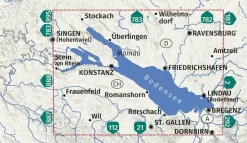 Kompass Wandelkaart 1C Bodensee Gesamtgebiet