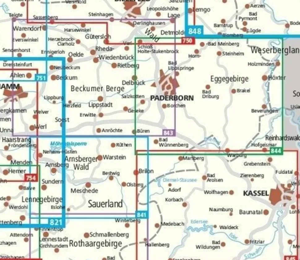 Kompass Wandelkaart Kompass 844 Sudlicher Teutoburger Wald