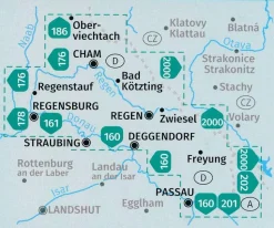Kompass Wandelkaart wk198 Bayerische wald