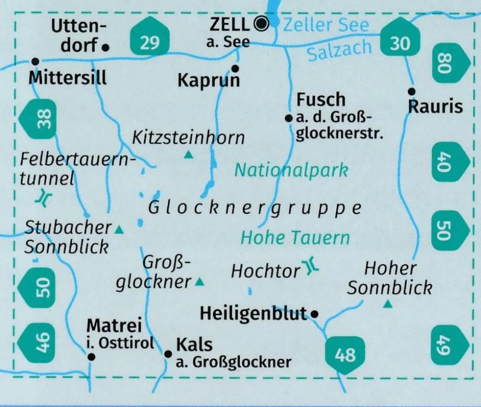 Kompass Wandelkaart wk39 Glocknergruppe