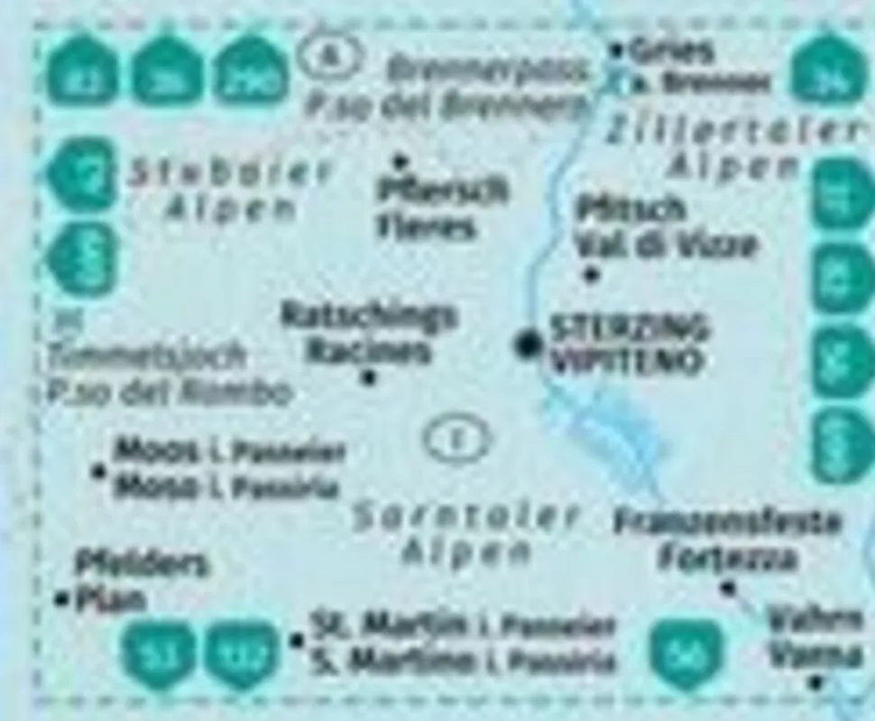 Kompass Wandelkaart WK44 Sterzing, Vipiteno