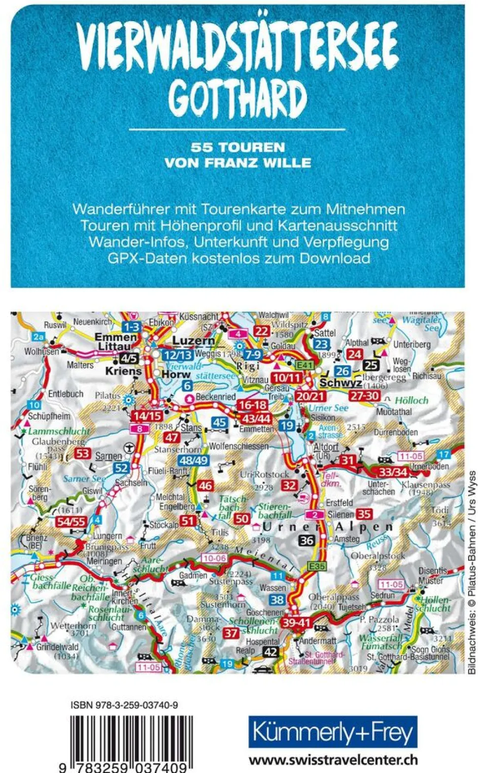 Kummerly en Frey Wandelgids Vierwaldstättersee - Vierwoudstedenmeer