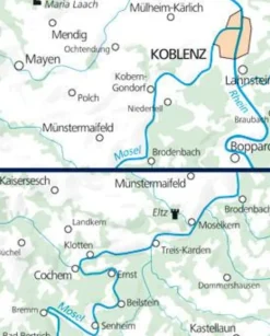 Kummerly en Frey Wandelkaart Untermosel 21 Cochem tot Koblenz