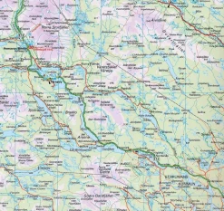 Kummerly en Frey Wegenkaart Zweden Noord 5 1:400.000
