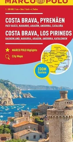 Marco Polo Wegenkaart Costa Brava, Andorra