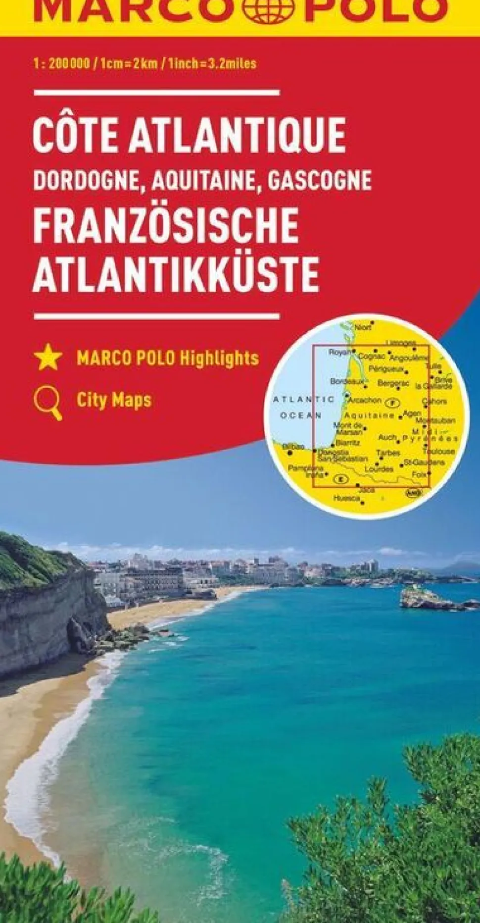 Marco Polo Wegenkaart Frans Atlantische kust