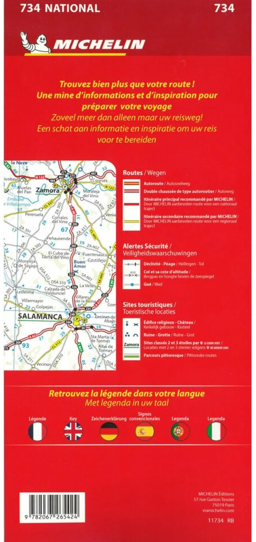 Michelin 734 Spanje, Portugal 2025