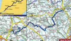 Michelin Overzichtskaart Chemin de Compostelle
