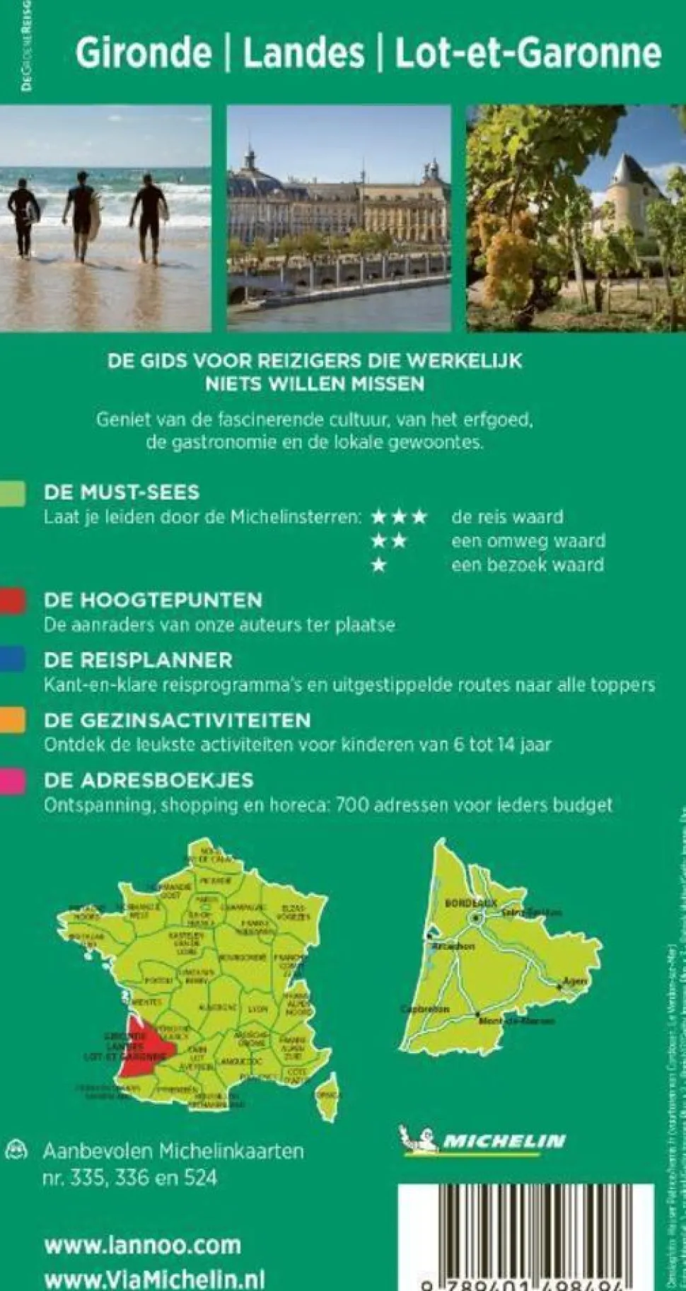Michelin Reisgids Gironde Landes Lot et Garonne