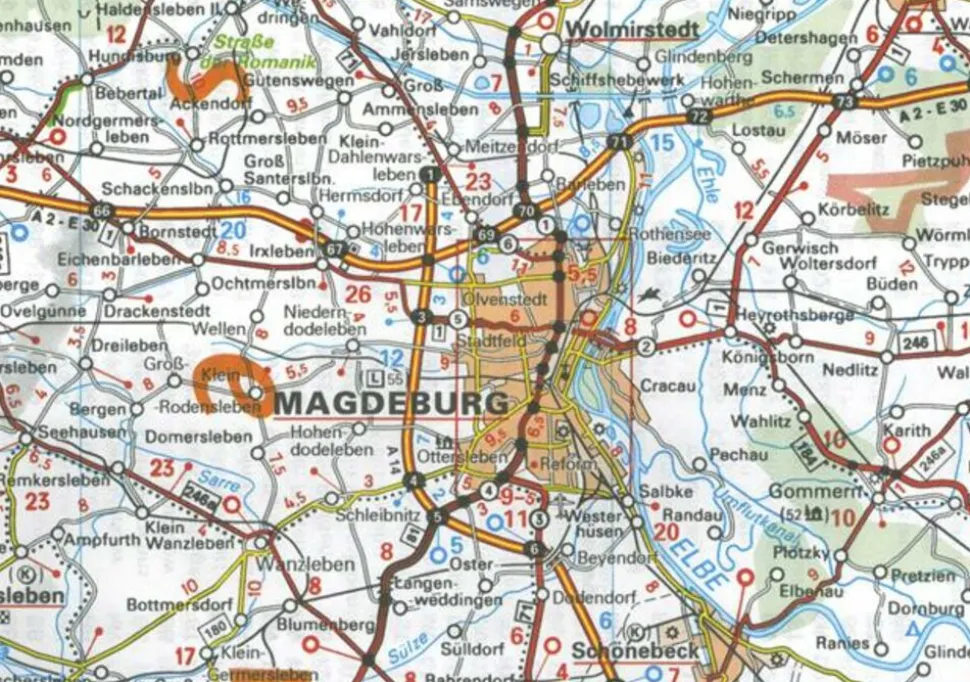 Michelin Wegenkaart 542 Duitsland Noordoost
