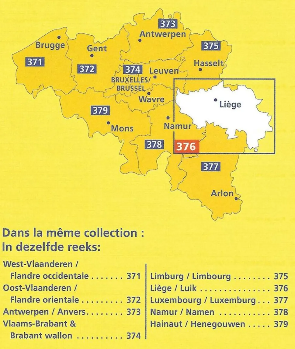 Michelin Wegenkaart 376 Luik Provincie