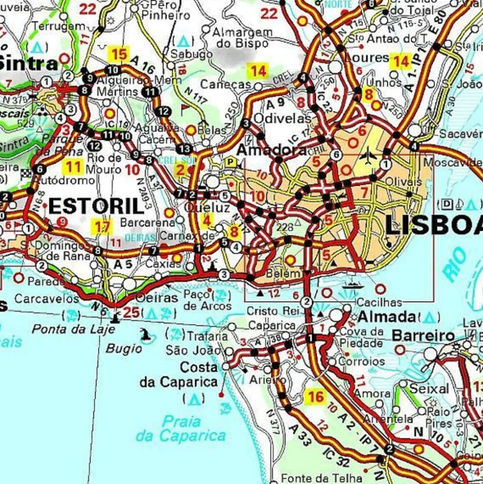 Michelin Wegenkaart 592 Midden-Portugal