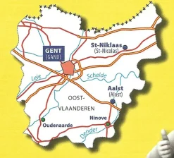 Michelin Wegenkaart 372 Oost-Vlaanderen