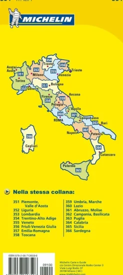 Michelin Wegenkaart 351 Piemonte, Valle d'Aosta