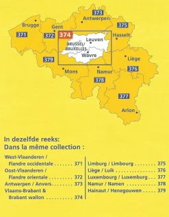 Michelin Wegenkaart 374 Vlaams-Brabant
