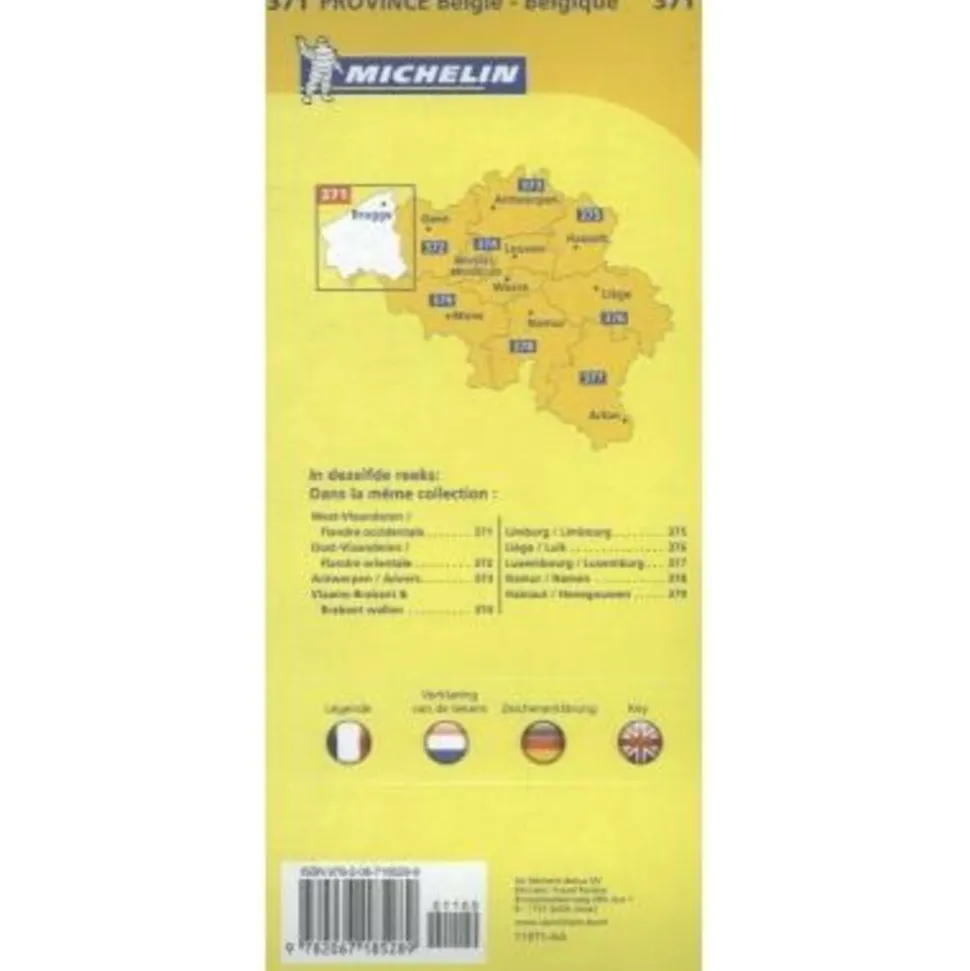 Michelin Wegenkaart 371 West-Vlaanderen