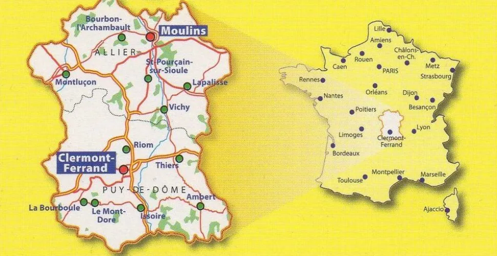 Michelin Wegenkaart Allier Puy-de-dome 326