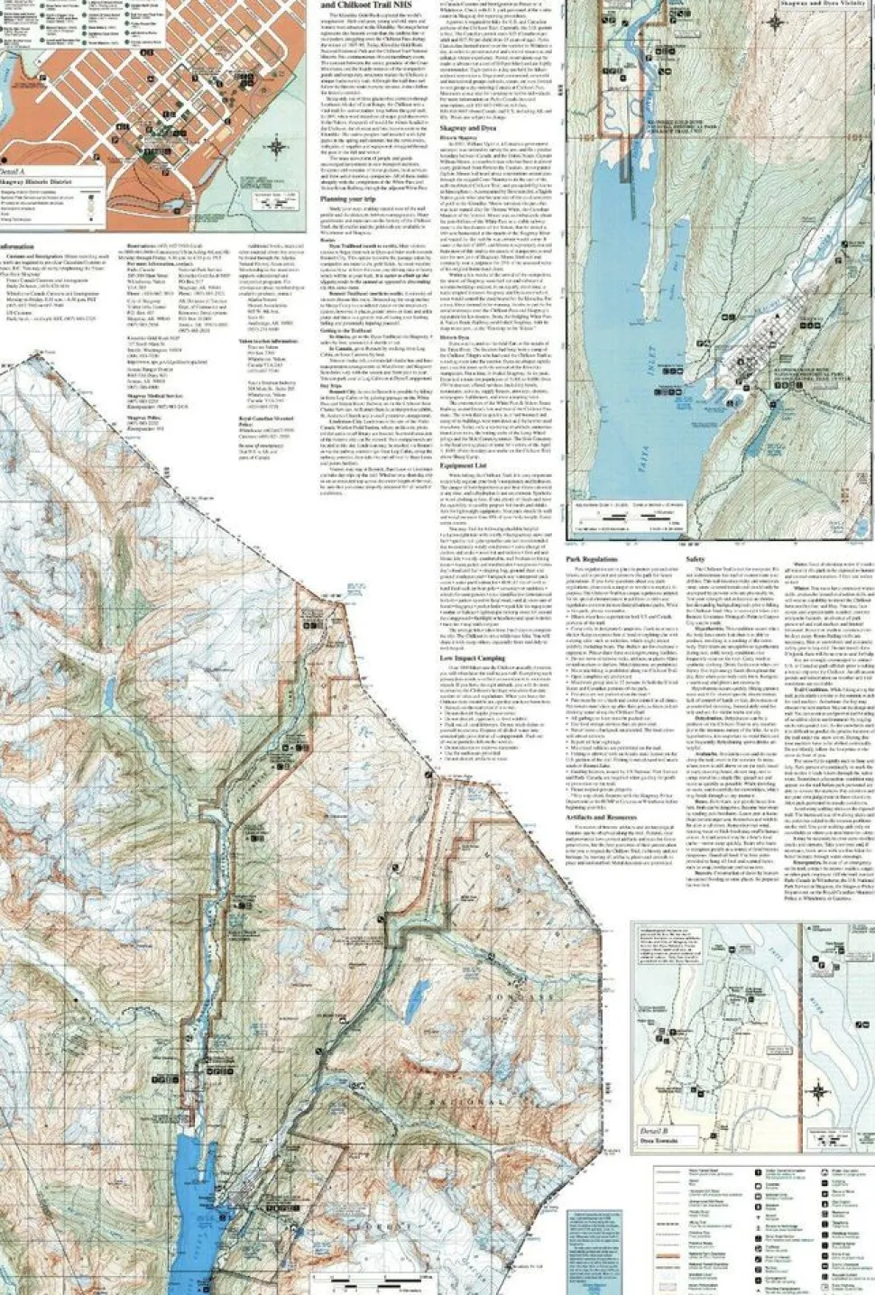 National Geographic Wandelkaart 254 Chilkoot Trail Klondike