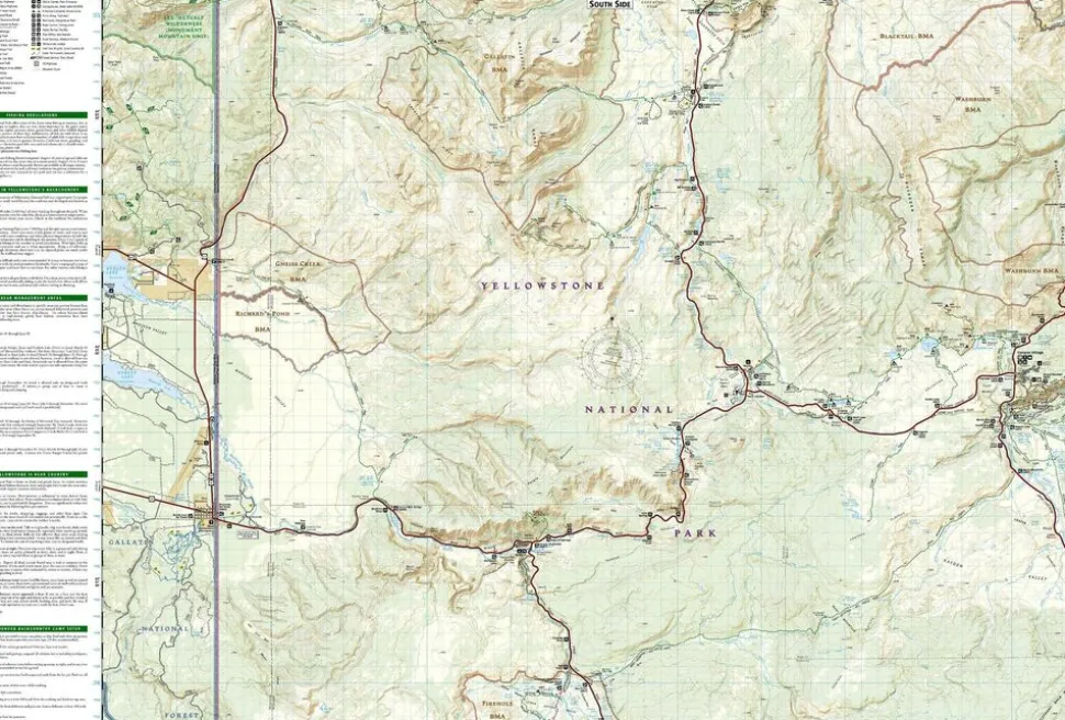 National Geographic Wandelkaart 303 Yellowstone Northwest