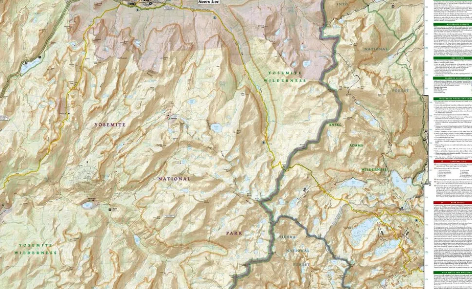 National Geographic Wandelkaart 309 Yosemite Southeast - Ansel Adams