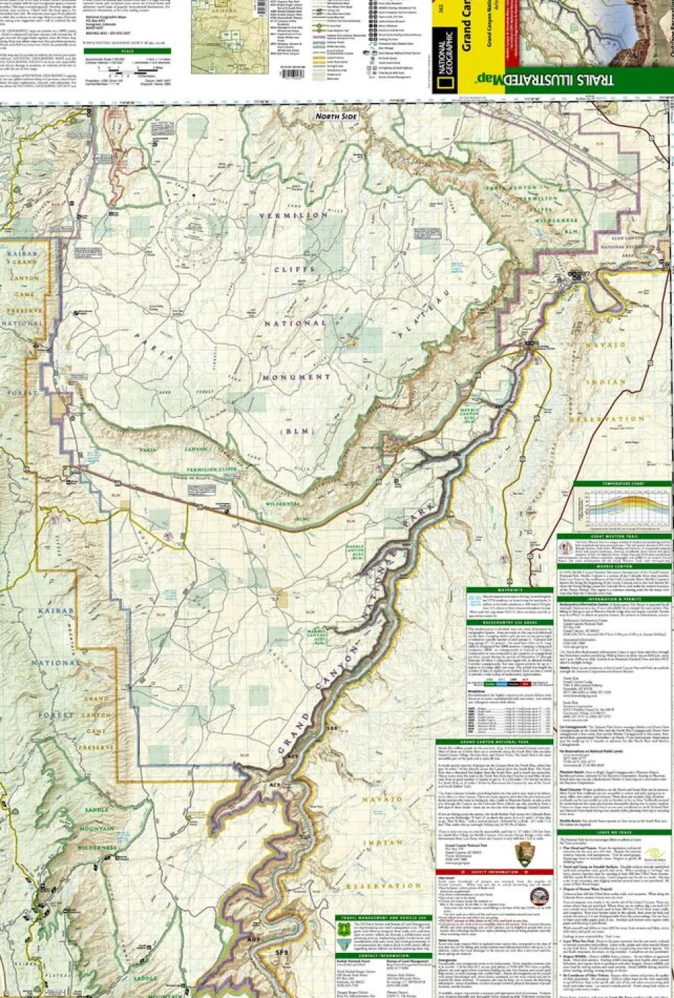National Geographic Wandelkaart 262 Grand Canyon East