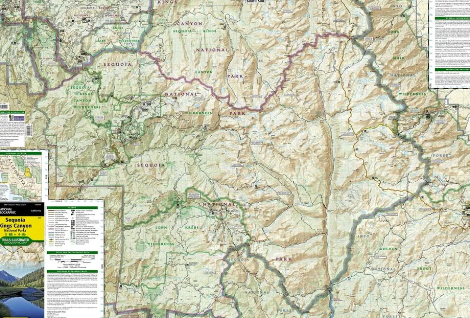 National Geographic Wandelkaar 205 Sequoia - Kings Canyon NP