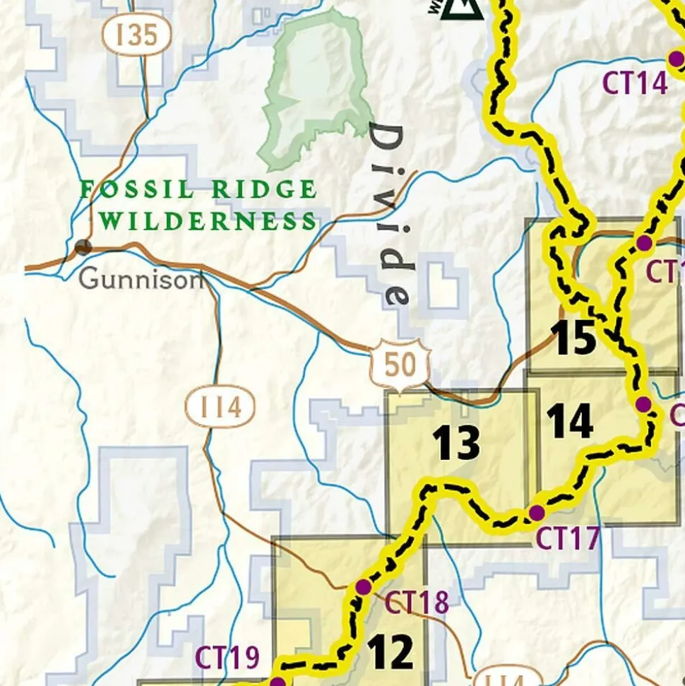 National Geographic Wandelkaart Colorado Trail Zuid
