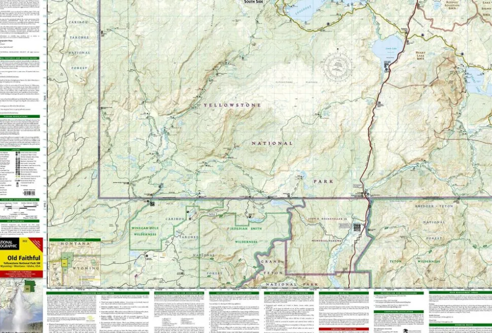 National Geographic Wandelkaart 302 Yellowstone Southwest