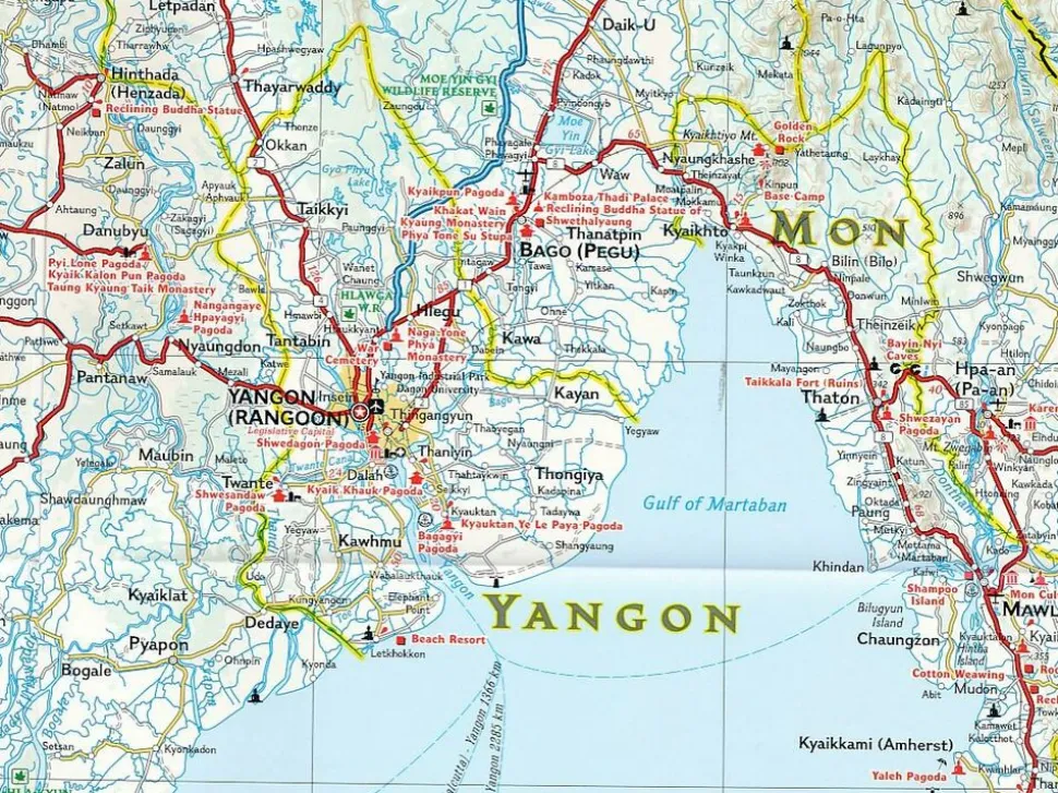 National Geographic Wegenkaart Myanmar adventure map