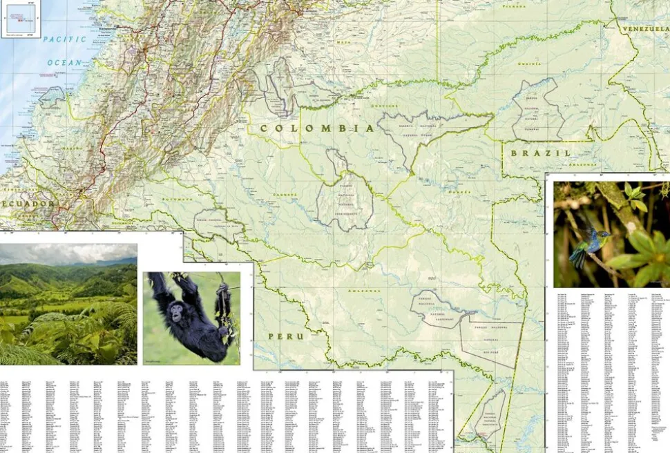 National Geographic Wegen/landkaart Colombia Adventure map