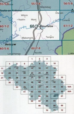 NGIB Topografische kaart 60/3-4 Houffalize