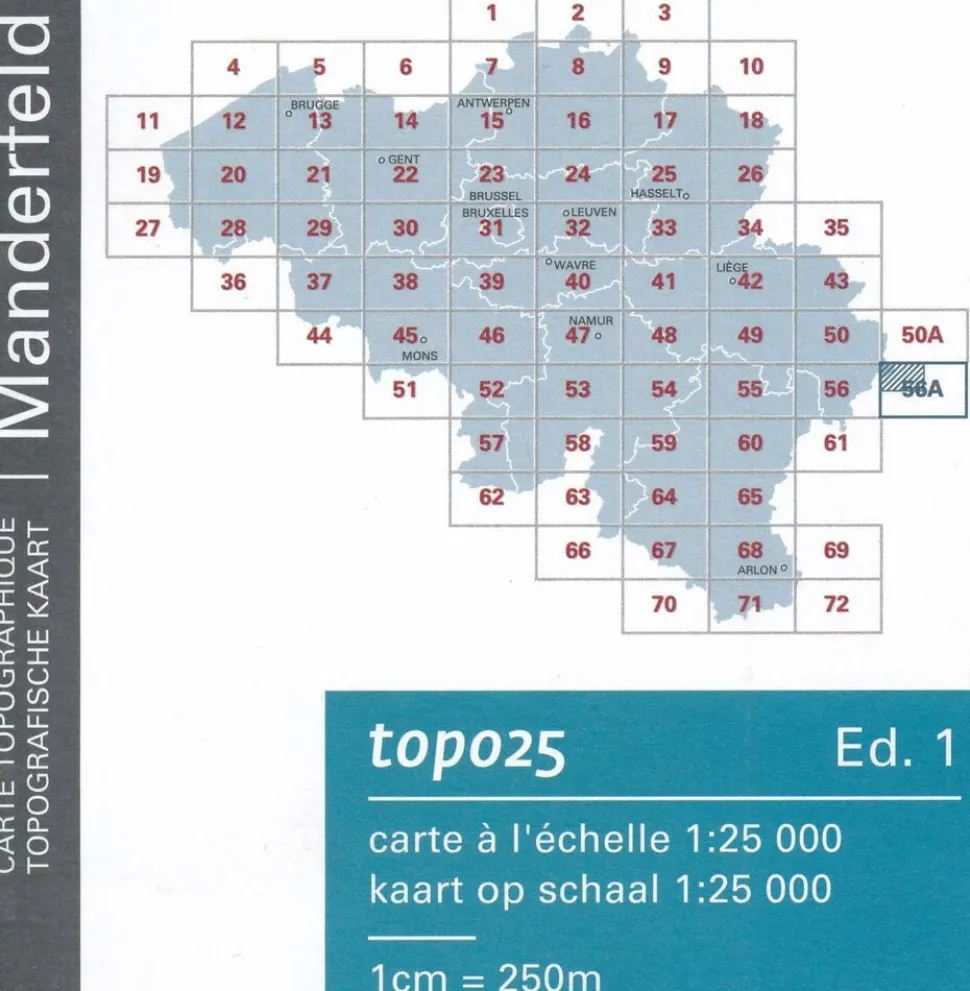 NGIB Topografische kaart 56A/1-2 Manderfeld