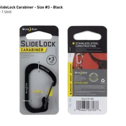 Nite Ize Carabiner #3 Slidelock Stainless Steel black