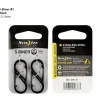 Nite Ize S-Biner #1 Black Twee stuks
