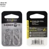 Nite Ize S-Biner #1 Silver Twee stuks