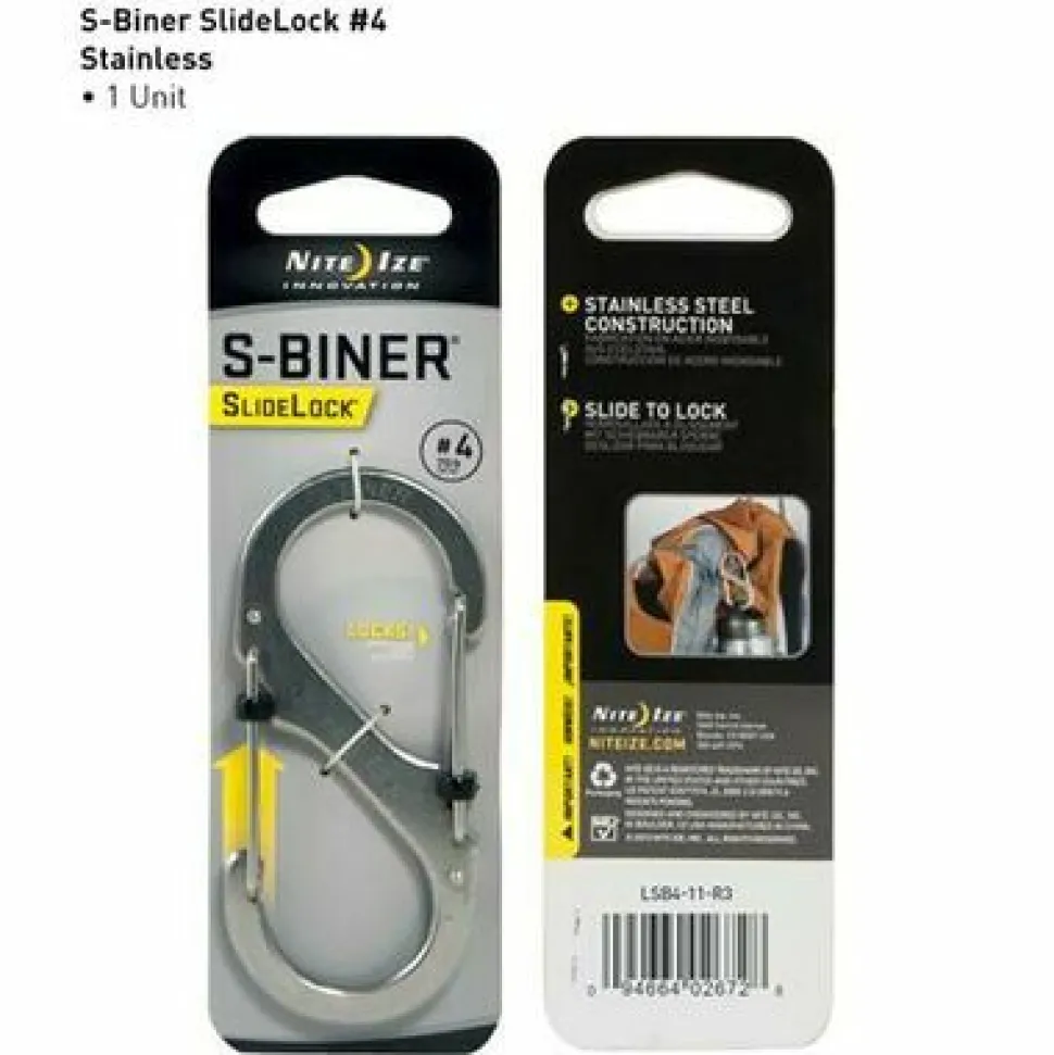 Nite Ize S-Biner #4 Slidelock Stainless Steel