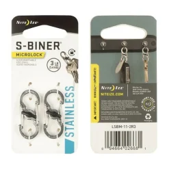 Nite Ize S-Biner RVS Microlock Stainless Twee stuks