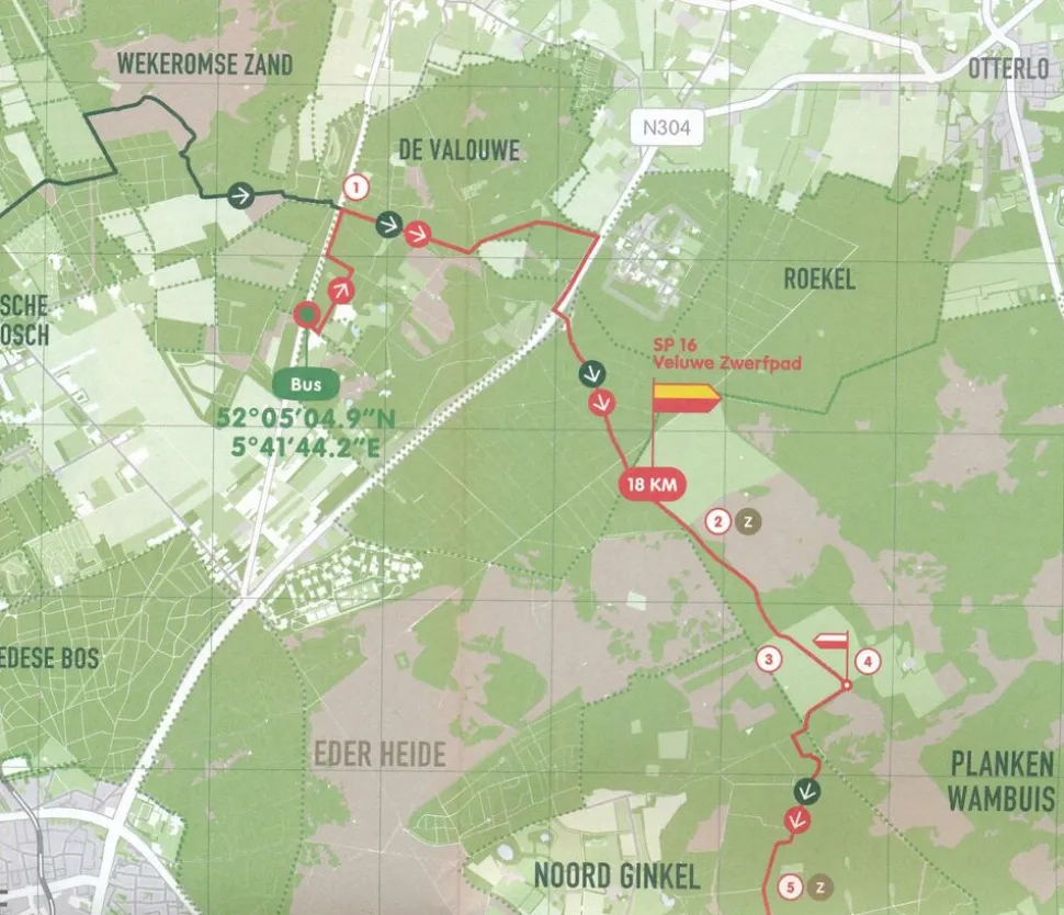 Nivon Wandelgids/kaart 02 Bosbeek trektocht tweedaagse