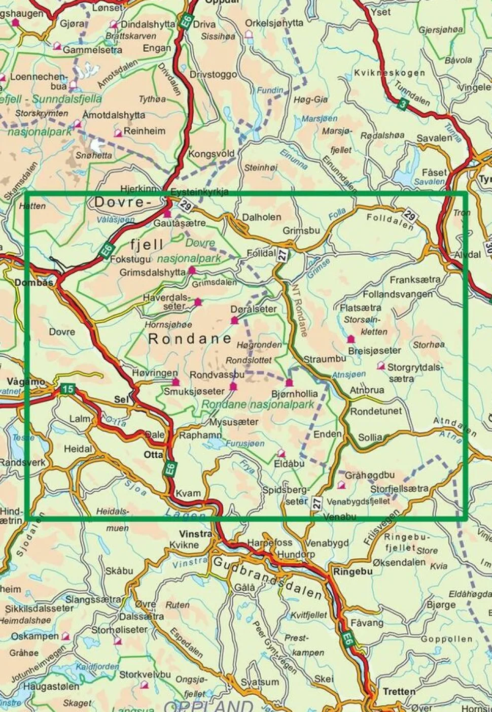 Nordeca Turkart Wandelkaart 2716 Rondane