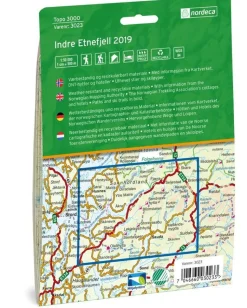 Nordeca Wandelkaart 3023 Indre Etnefjell 1:50.000