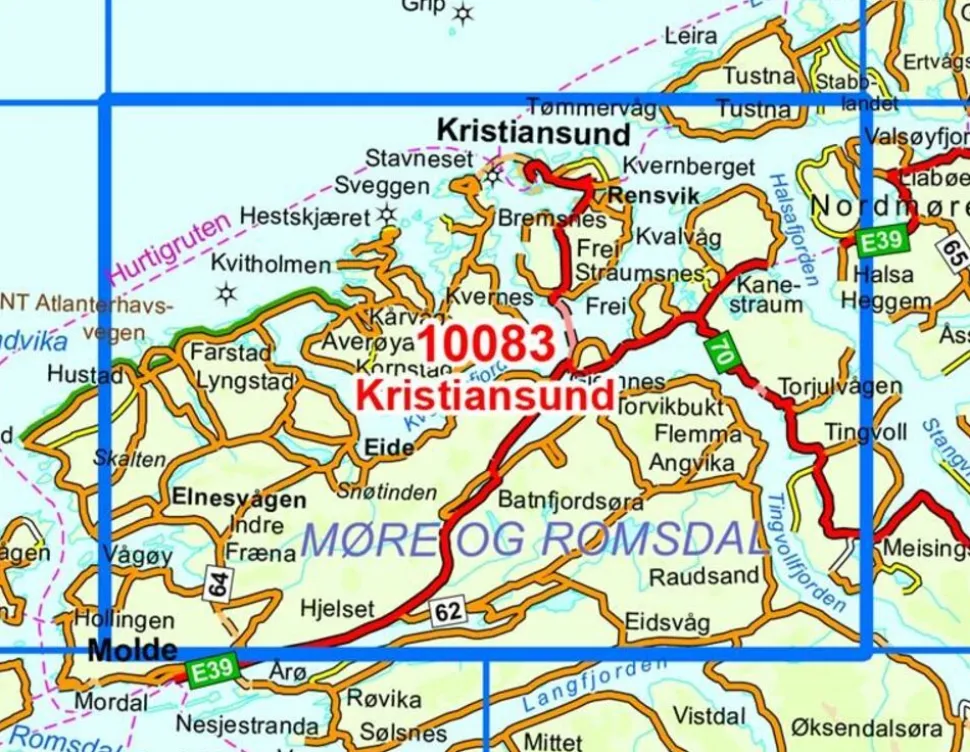 Nordeca Wandelkaart 10083 Kristiansund