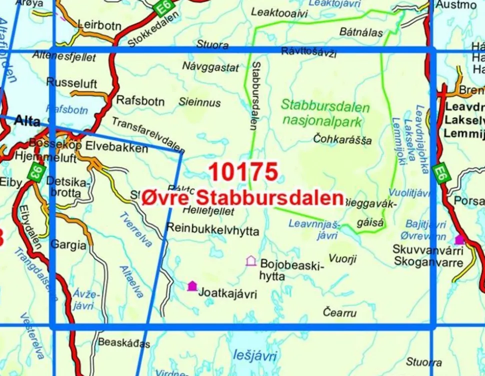 Nordeca Wandelkaart 10175 Ovre Stabbursdalen